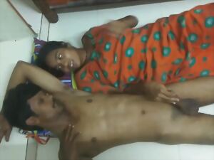Indian desi prexy ultra-cute breast-feed prurient intercourse
